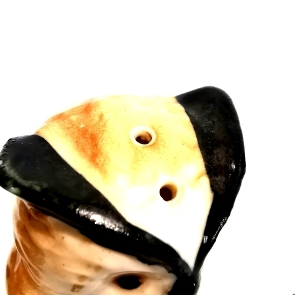 Owl Salt Pepper Shakers Vtg Cute White Brown - Picture 5 of 5